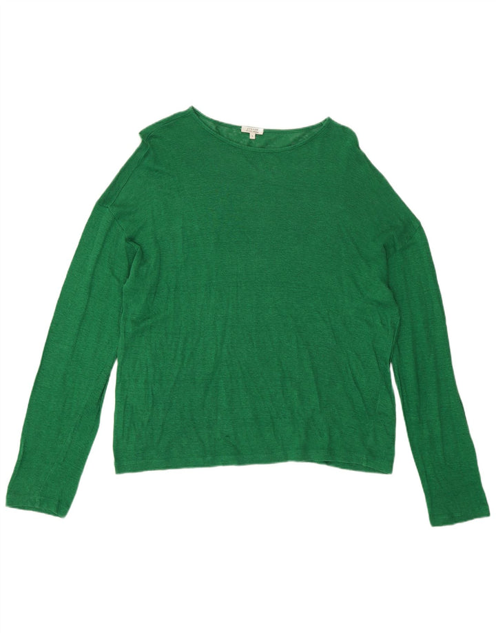 Damski top oversize Jigsaw z długim rękawem UK 10 Small Green
