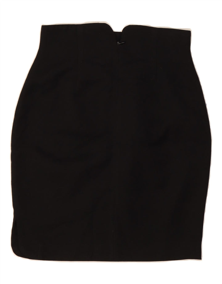 MAX DINE Womens Pencil Skirt IT 44 Medium W28  Black Polyester Vintage Max Dine and Second-Hand Max Dine from Messina Hembry 