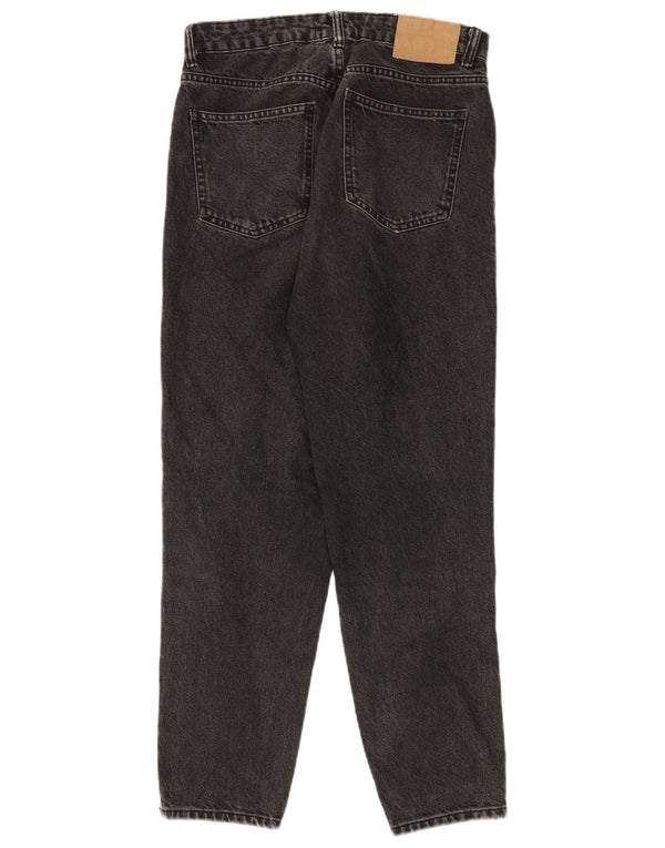 Damskie jeansy Zara z wysokim stanem, zwężane EU 40 Medium W30 L30, szara bawełna