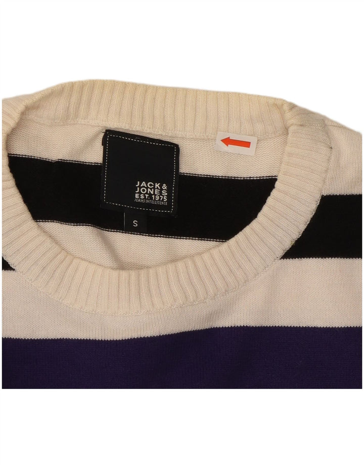 Męski sweter Jack & Jones z okrągłym dekoltem i małymi wielobarwnymi paskami