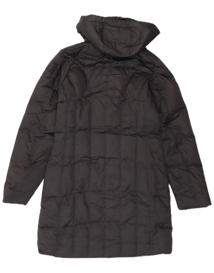 EDDIE BAUER Damski, oversize'owy, ocieplany płaszcz z kapturem UK 6 XS, czarny poliester