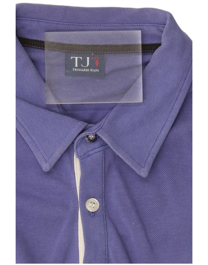 Męska koszulka polo Trussardi Jeans, duża, fioletowa
