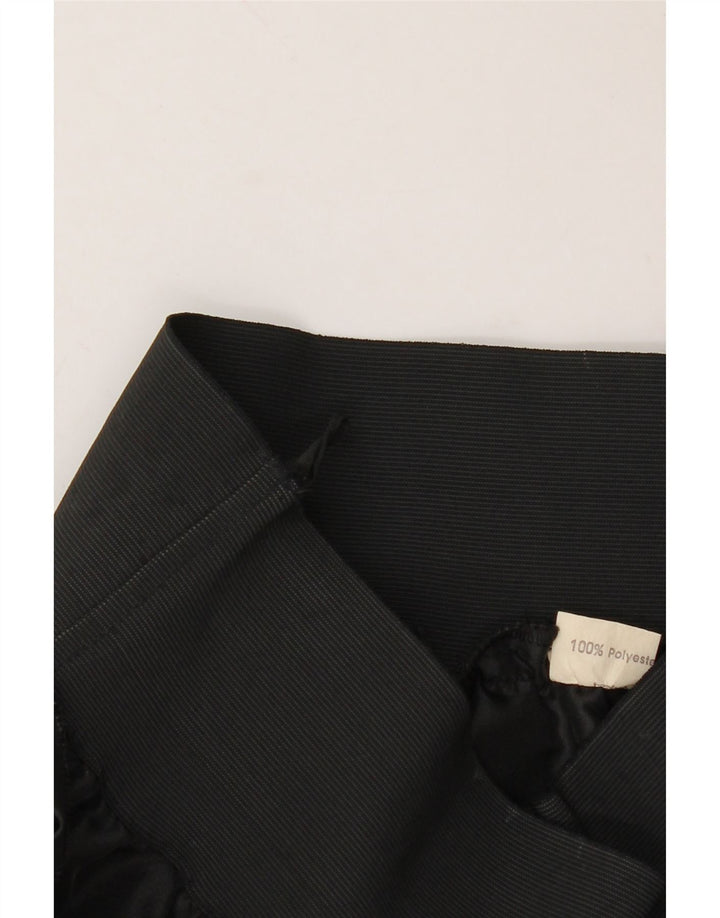 VINTAGE Womens Tiered Skirt W28 Medium  Black Polyester