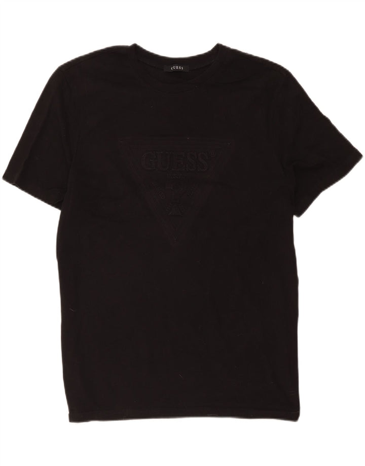 Męski T-shirt Guess z grafiką, średni czarny