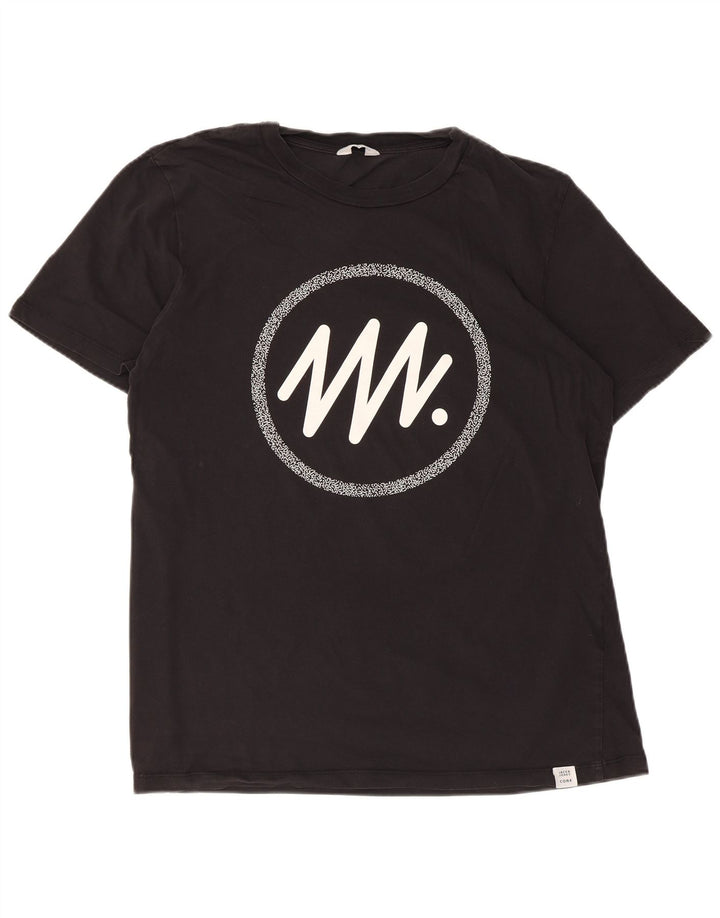 Męski T-shirt z grafiką Jack & Jones, XL, czarny