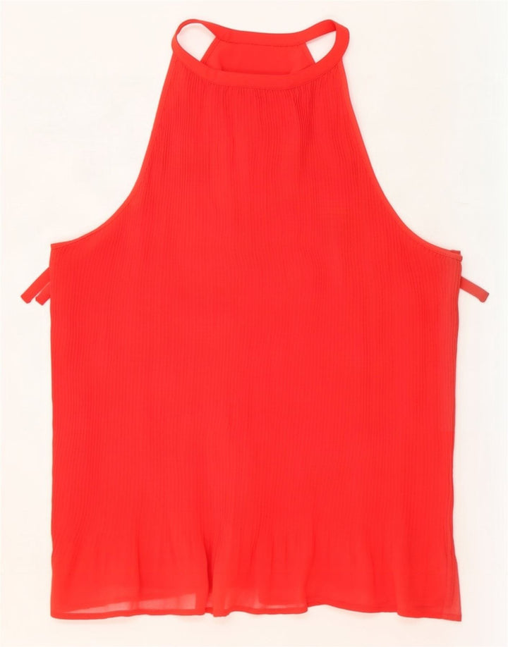 Damski top Zara Halter UK 12, średni czerwony