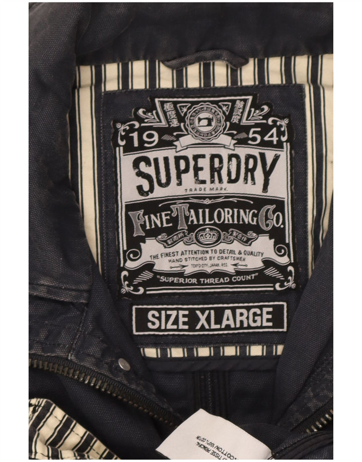 Męska kurtka użytkowa Superdry UK 42 XL, granatowa, bawełniana