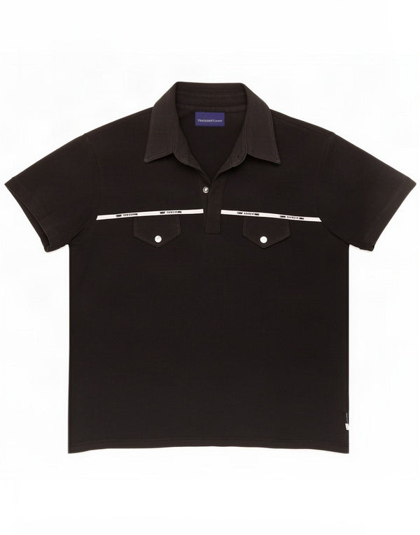 Damska koszulka polo Trussardi UK 20 2XL Czarna bawełniana