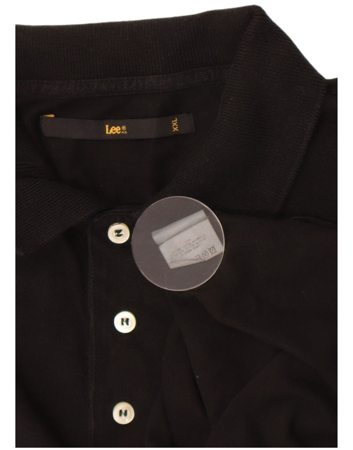 Męska koszulka polo Lee 2XL, czarna, bawełniana