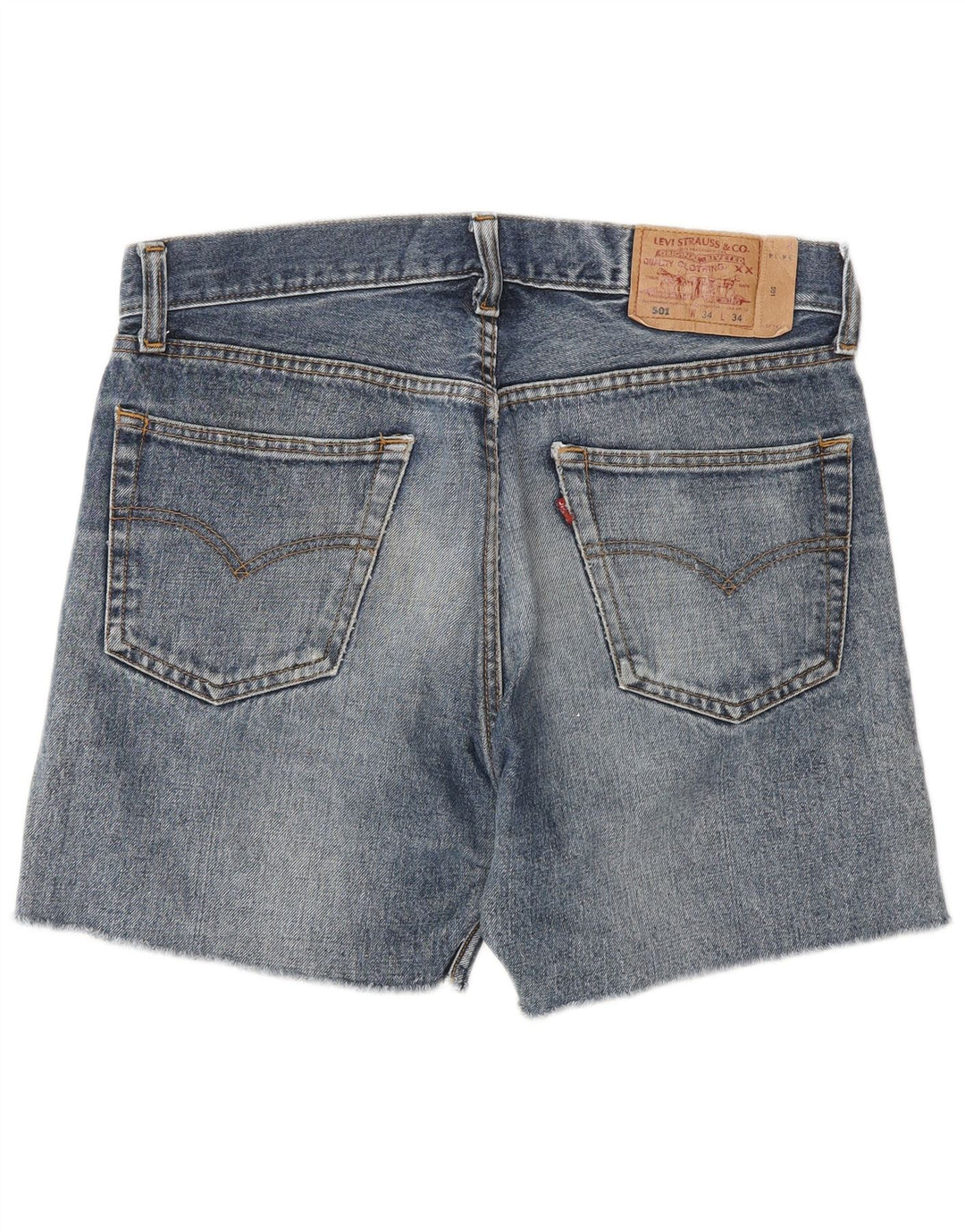 Męskie spodenki jeansowe LEVI'S 501 W34, duże, niebieskie, bawełniane