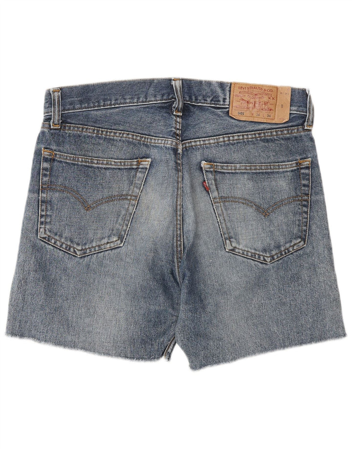 Męskie spodenki jeansowe LEVI'S 501 W34, duże, niebieskie, bawełniane