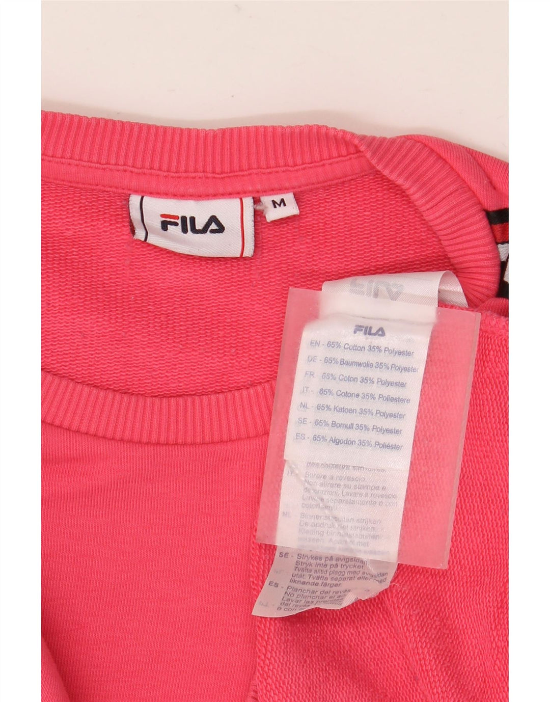 Damska bluza z grafiką Fila, UK 14, średni róż, blok kolorów