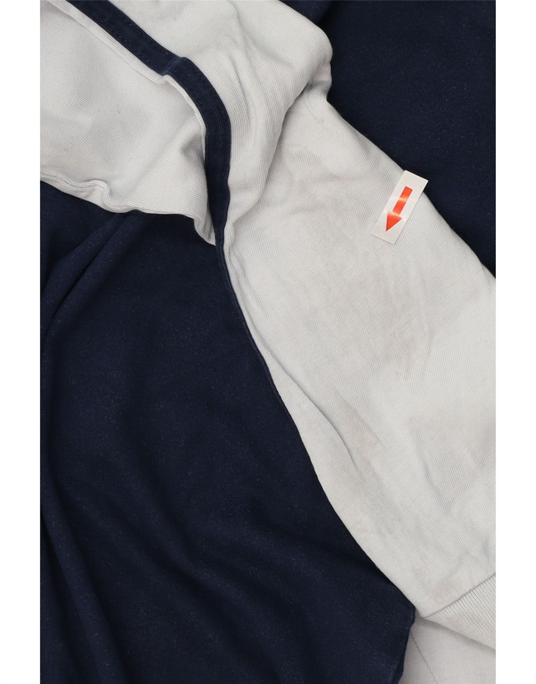 Męski top ADIDAS z grafiką, długim rękawem, duży, granatowy, bawełniany w bloki kolorów