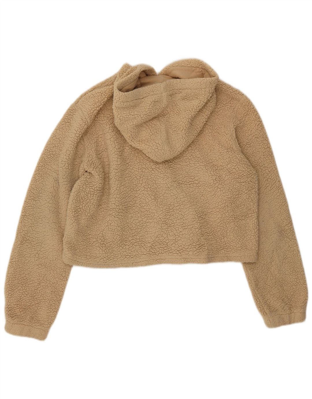 Damski sweter polarowy FILA Crop Graphic UK 16, duży, beżowy poliester
