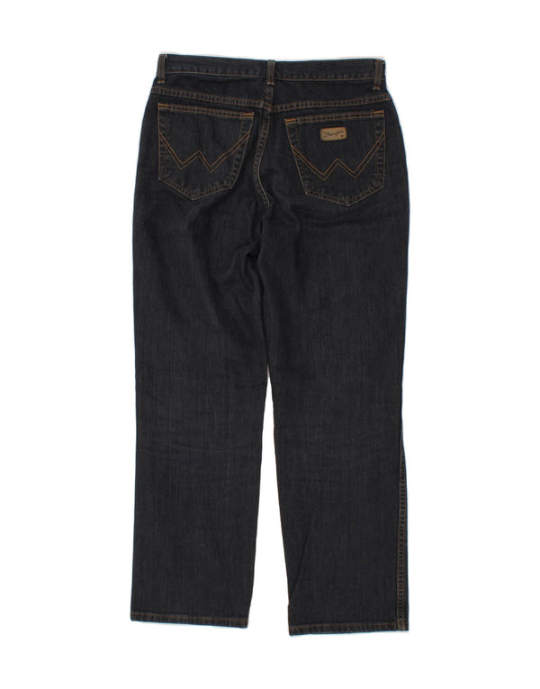 WRANGLER Mens Straight Jeans W32 L30 Navy Blue Cotton