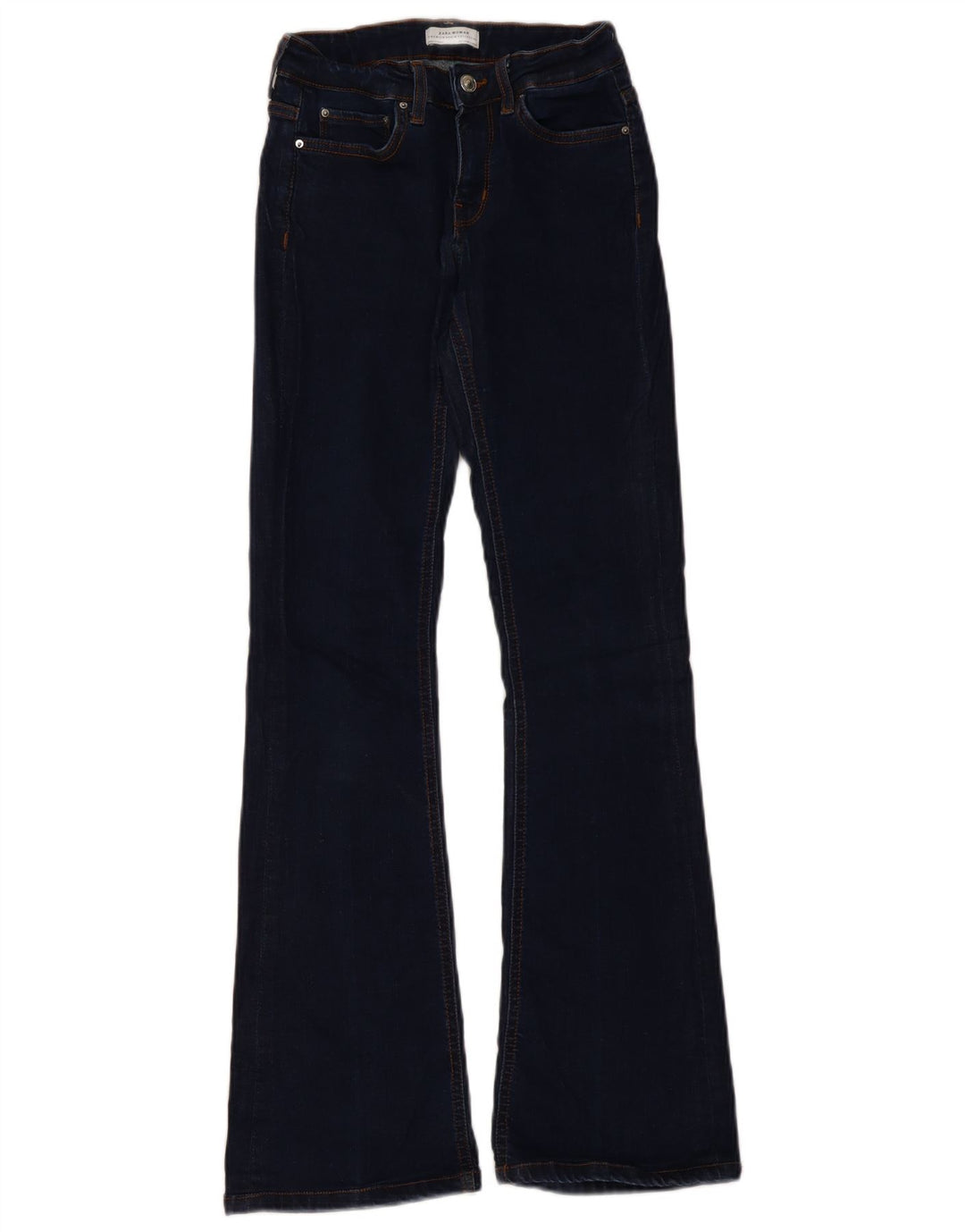 Damskie jeansy rozkloszowane ZARA EU 34 2XS W24 L31 Niebieskie