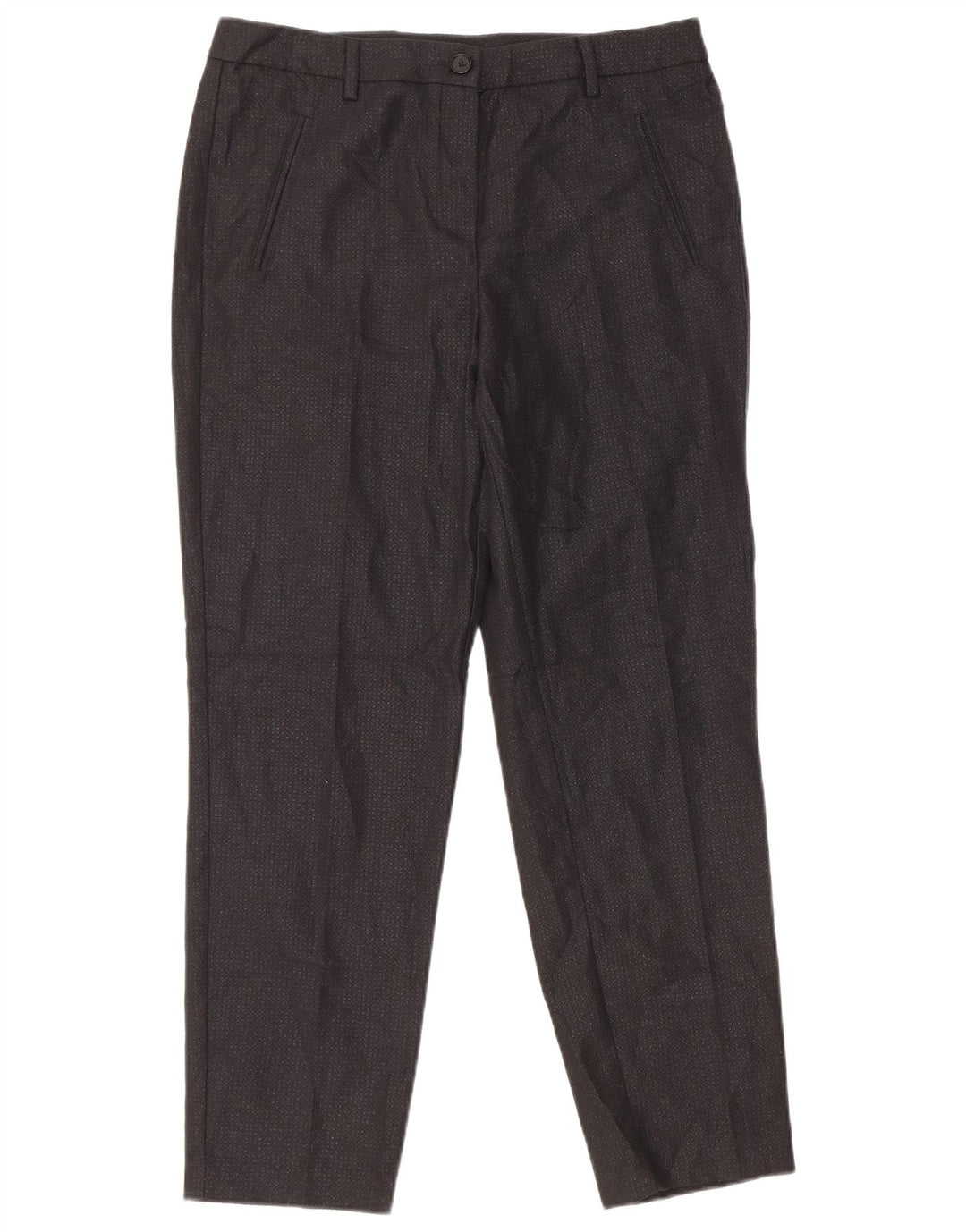 Damskie spodnie Chino Benetton UK 12 Medium W32 L27 Czarny poliester