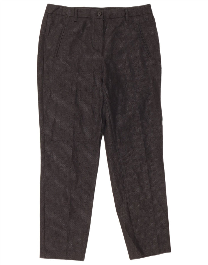 Damskie spodnie Chino Benetton UK 12 Medium W32 L27 Czarny poliester