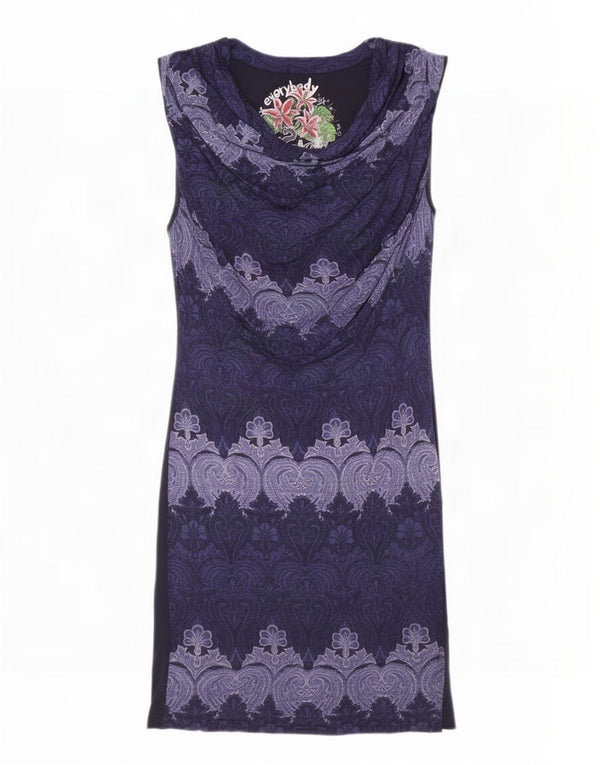 Damska sukienka płaszczowa Desigual UK 18 XL granatowa paisley