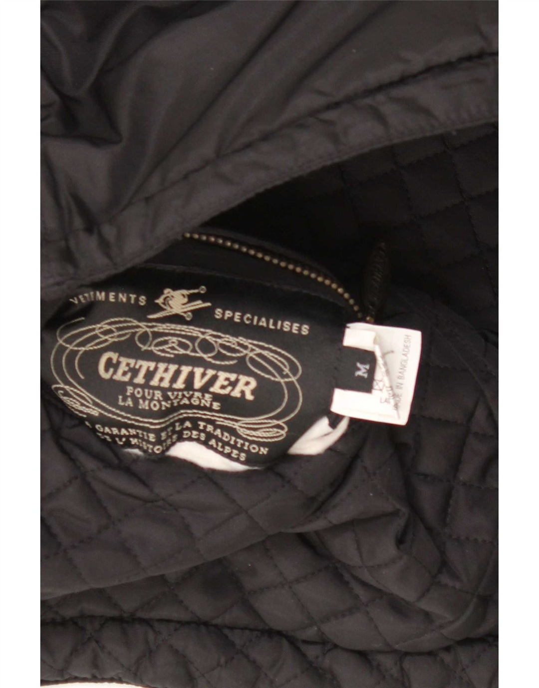Dwustronna pikowana kamizelka damska w stylu vintage, oversize UK 12, średni czarny nylon