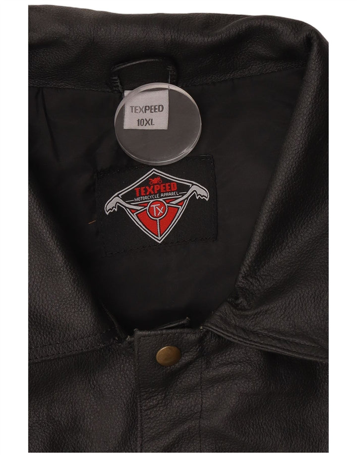 Męska skórzana kamizelka motocyklowa Texpeed 10XL czarna