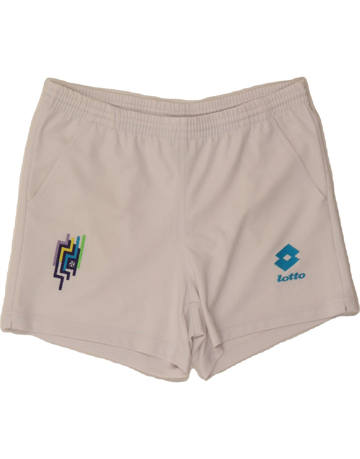 LOTTO Mens Sport Shorts XL  White Polyester Vintage Lotto and Second-Hand Lotto from Messina Hembry 