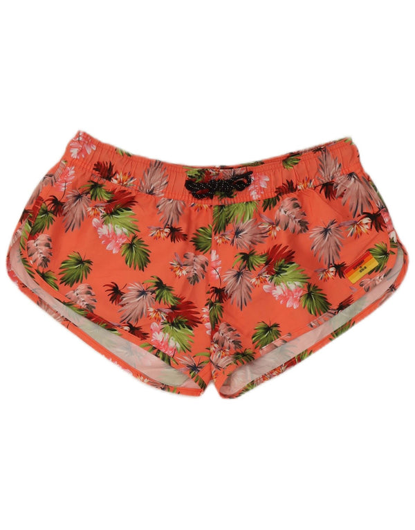 Damskie spodenki kąpielowe Superdry UK 12 Średnioróżowy poliester w kwiaty