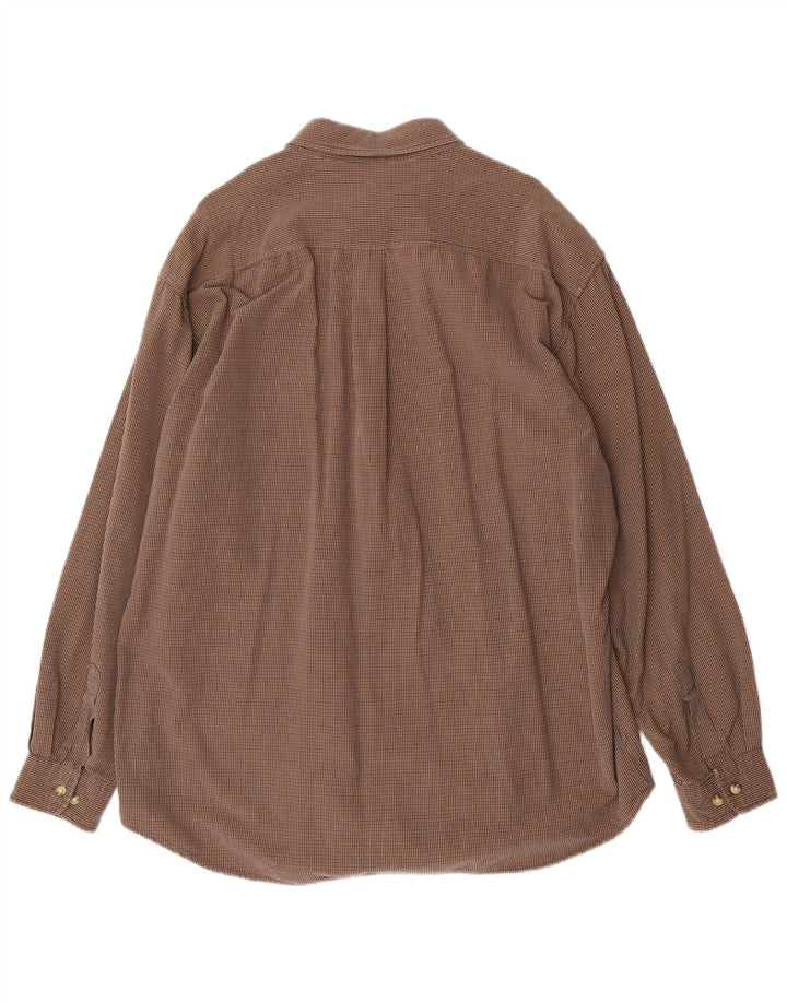 Koszula męska Dockers XL, bawełniana, brązowa krata