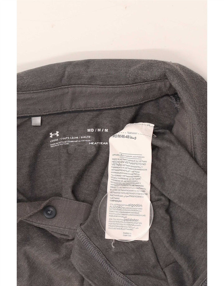 Męska koszulka polo Under Armour Heat Gear, średnioszara, bawełniana