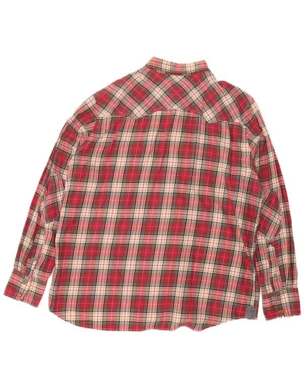 MARLBORO CLASSICS Męska koszula flanelowa slim fit 3XL w czerwoną kratkę