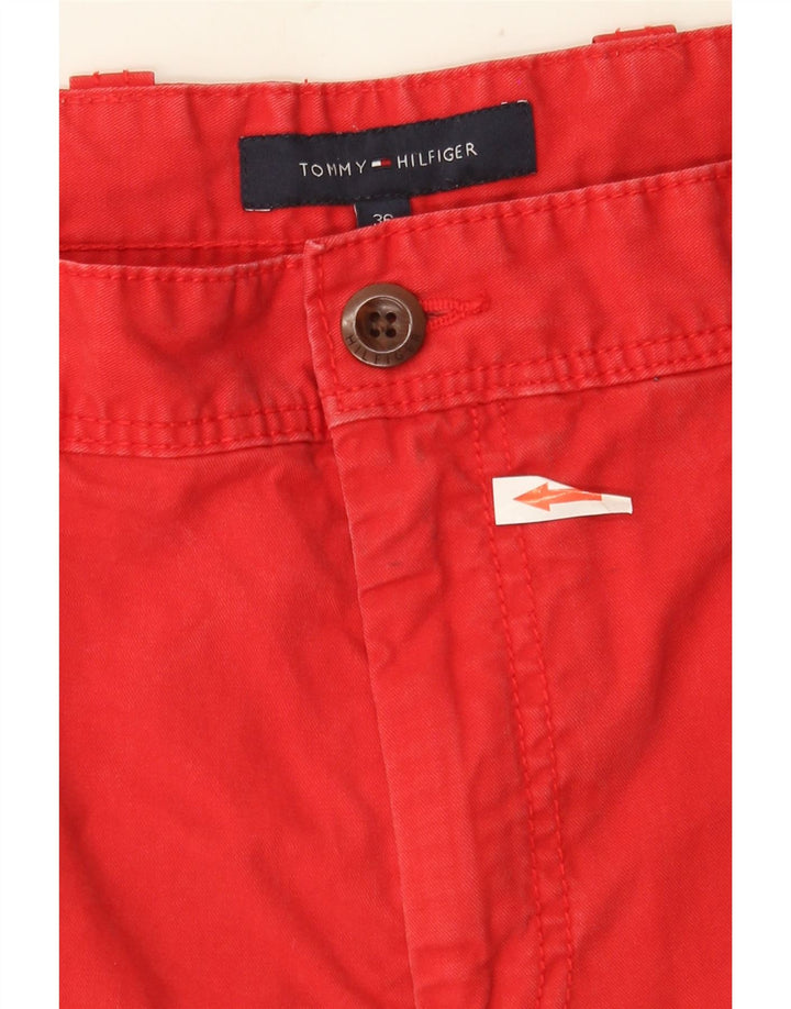 Męskie spodenki cargo TOMMY HILFIGER W36, duże, czerwone, bawełniane