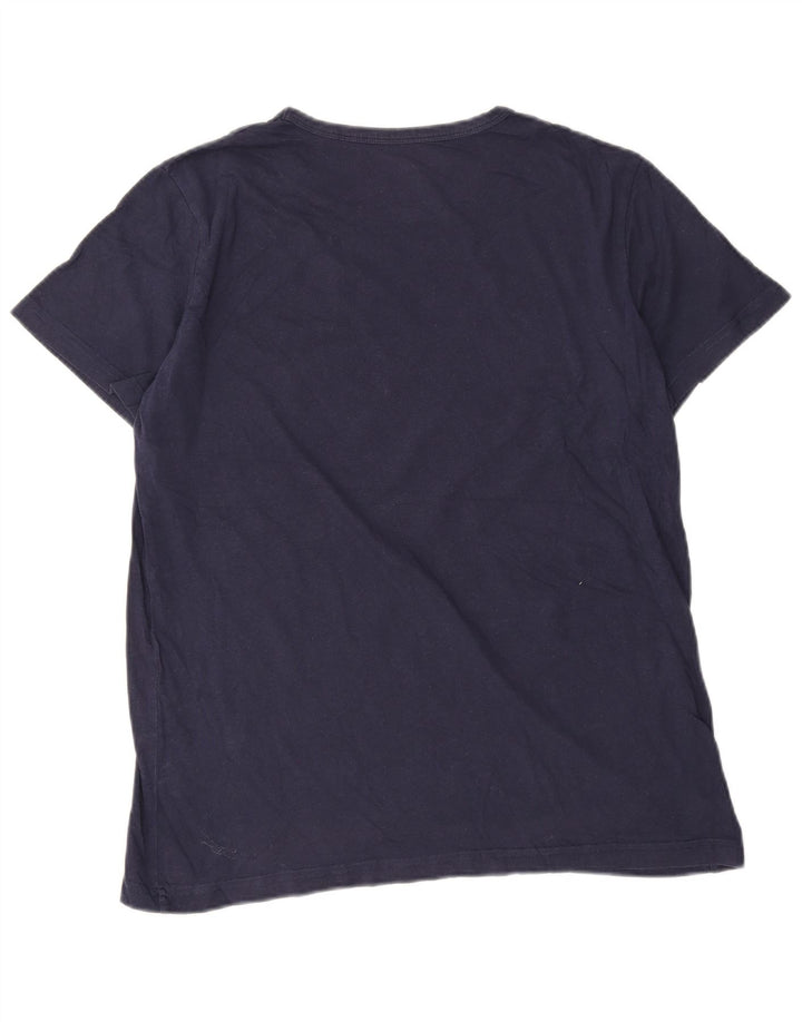 Lyle & Scott Męski T-shirt Top, duży, granatowy, bawełniany