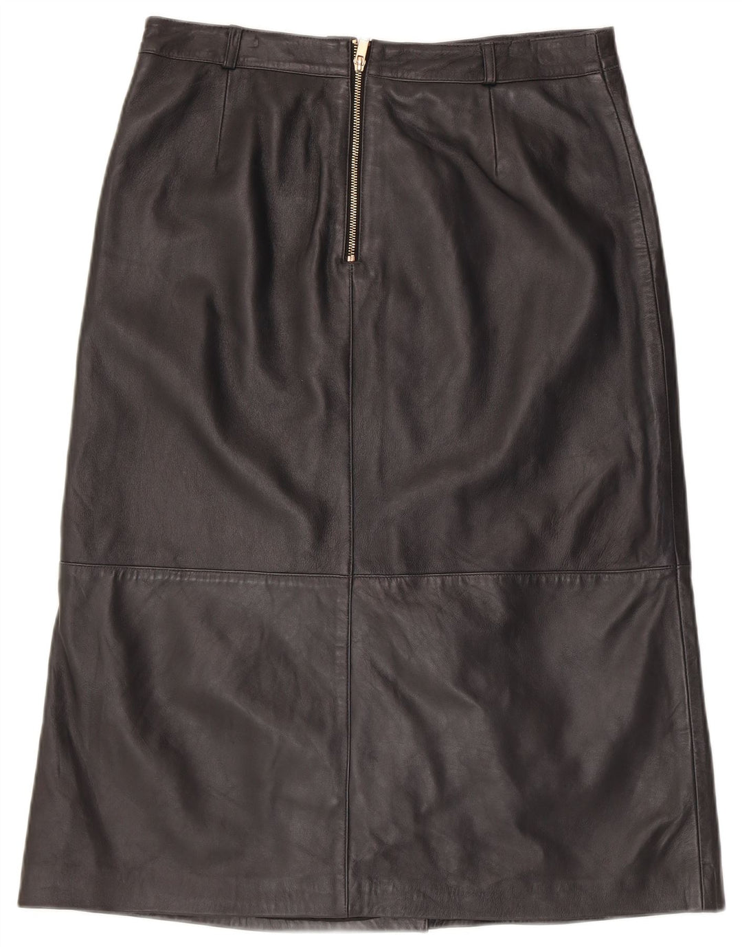 Spódnica skórzana damska MINT VELVET UK 14 duża W34 czarna skóra