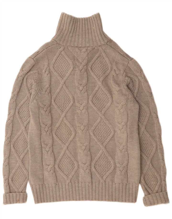 Męski sweter polo Tommy Hilfiger ze średniej szarej wełny