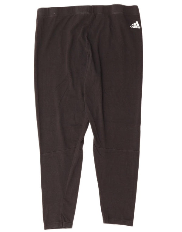 Damskie legginsy ADIDAS Graphic UK 24/26 2XL Czarna bawełna