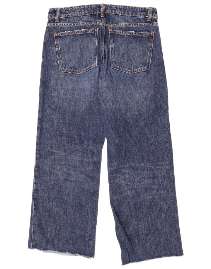 Damskie jeansy z szeroką nogawką Zara EU 40 Medium W30 L29 Niebieskie bawełniane