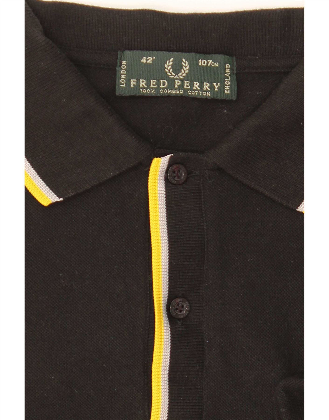 Męska koszulka polo Fred Perry, bawełniana w średnie czarne paski