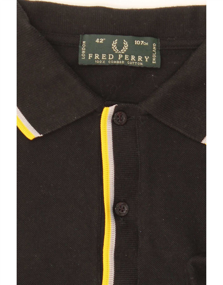 Męska koszulka polo Fred Perry, bawełniana w średnie czarne paski