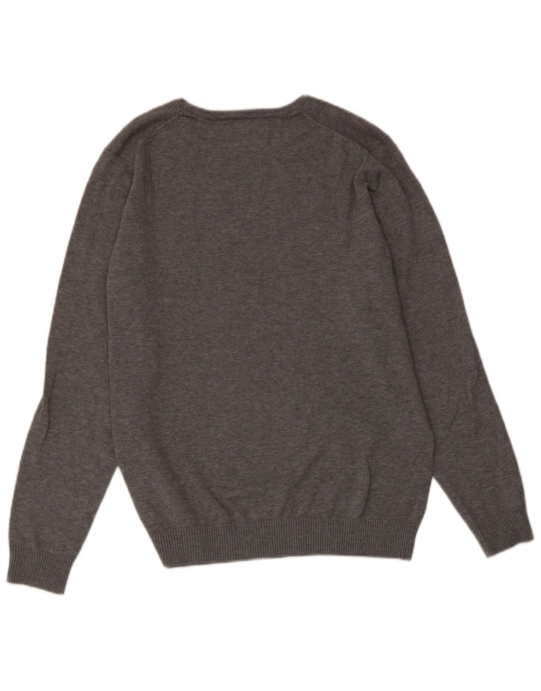 JACK & JONES Męski dopasowany sweter z okrągłym dekoltem, średnioszary, bawełniany