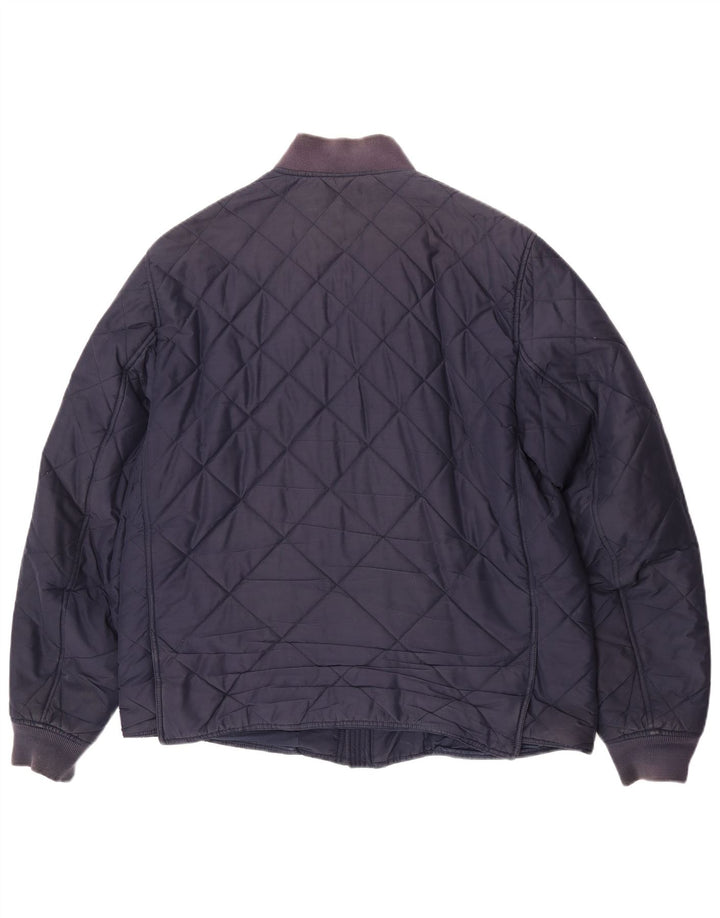 Męska pikowana kurtka Lacoste IT 56 3XL granatowa, poliestrowa