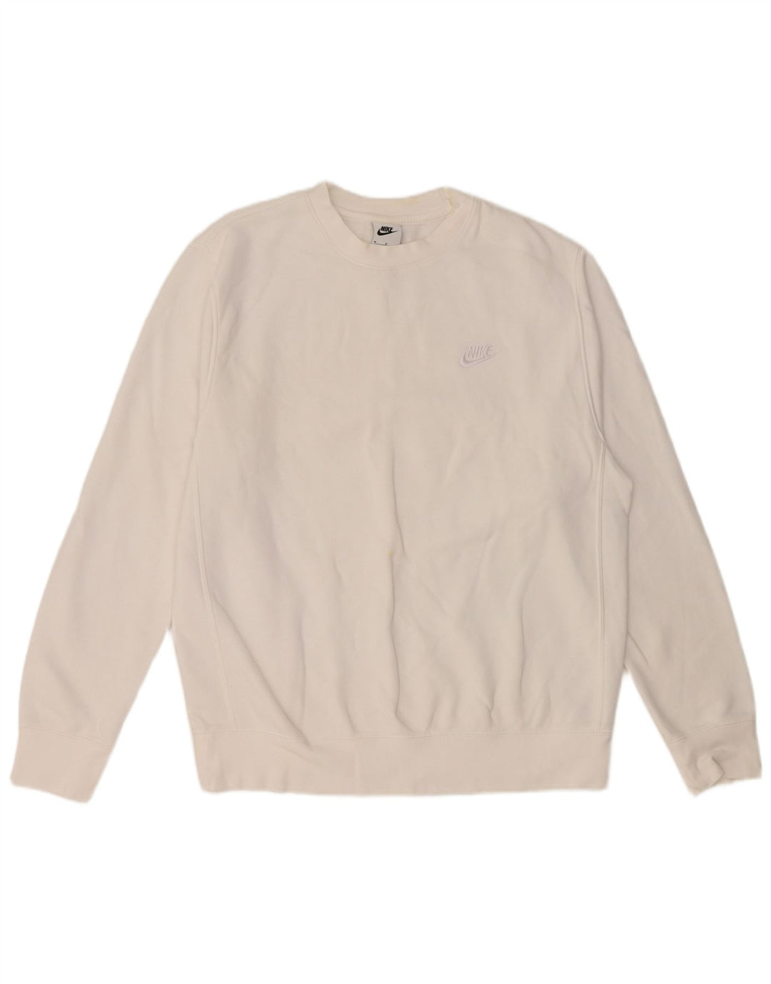 Męska bluza dresowa NIKE, średnia, biała, bawełniana