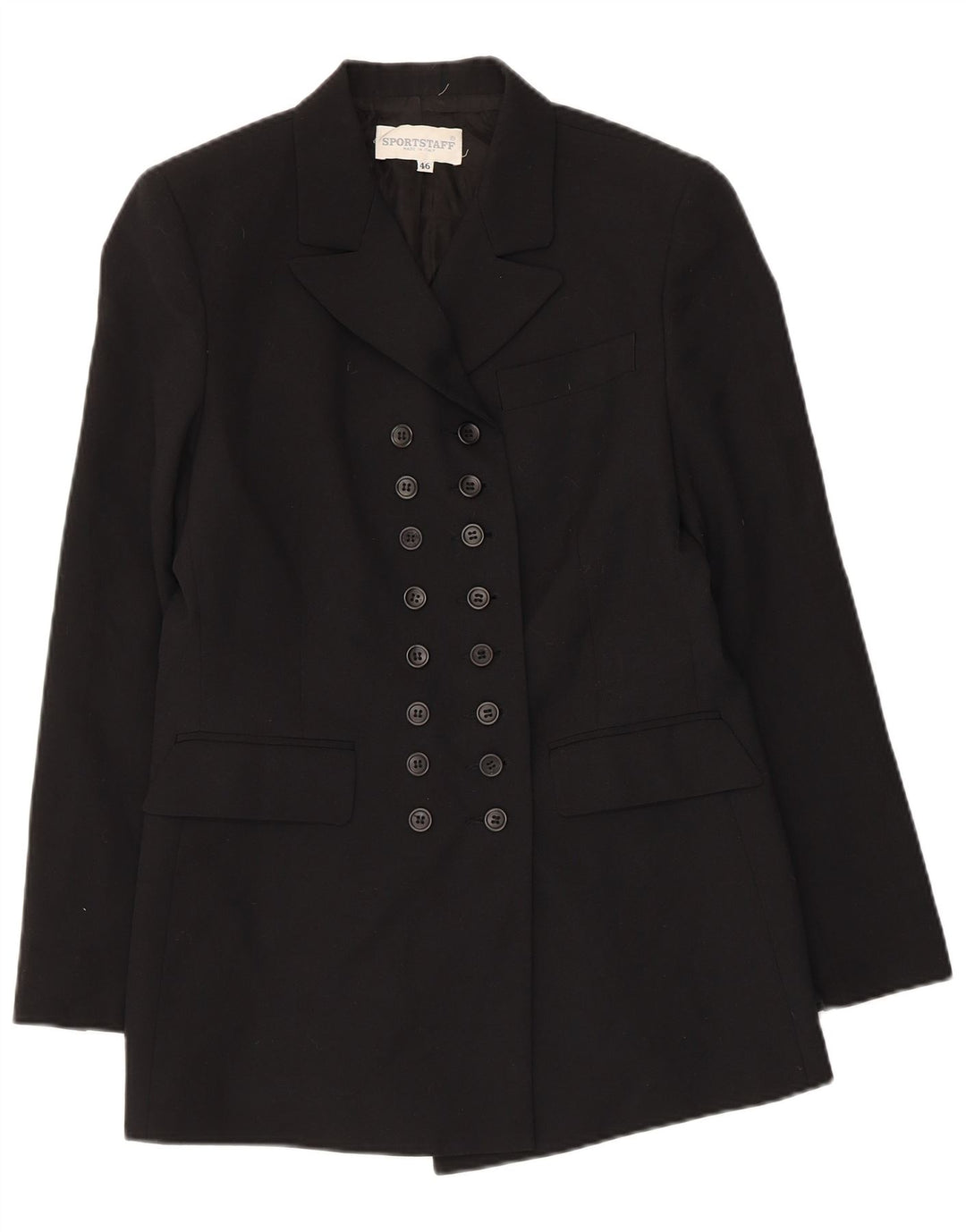 Damska marynarka dwurzędowa SPORTSTAFF IT 46, duża czarna