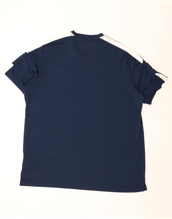 Męska koszulka Adidas Aeroready Top 2XL Granatowy poliester z blokami kolorów