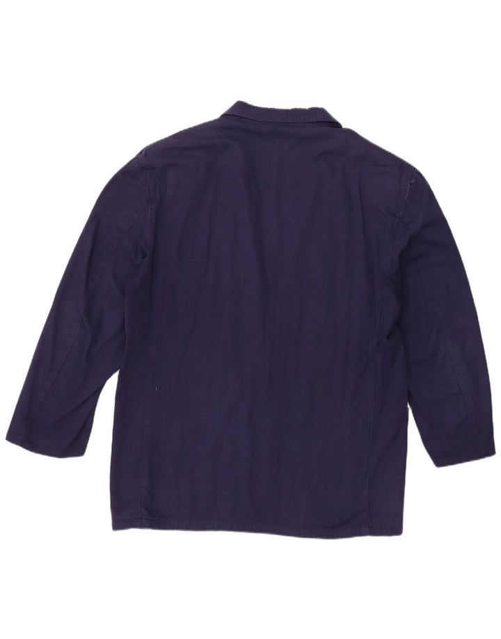 Męska marynarka zapinana na 2 guziki i rękaw 3/4, UK 42 XL, granatowa, bawełniana