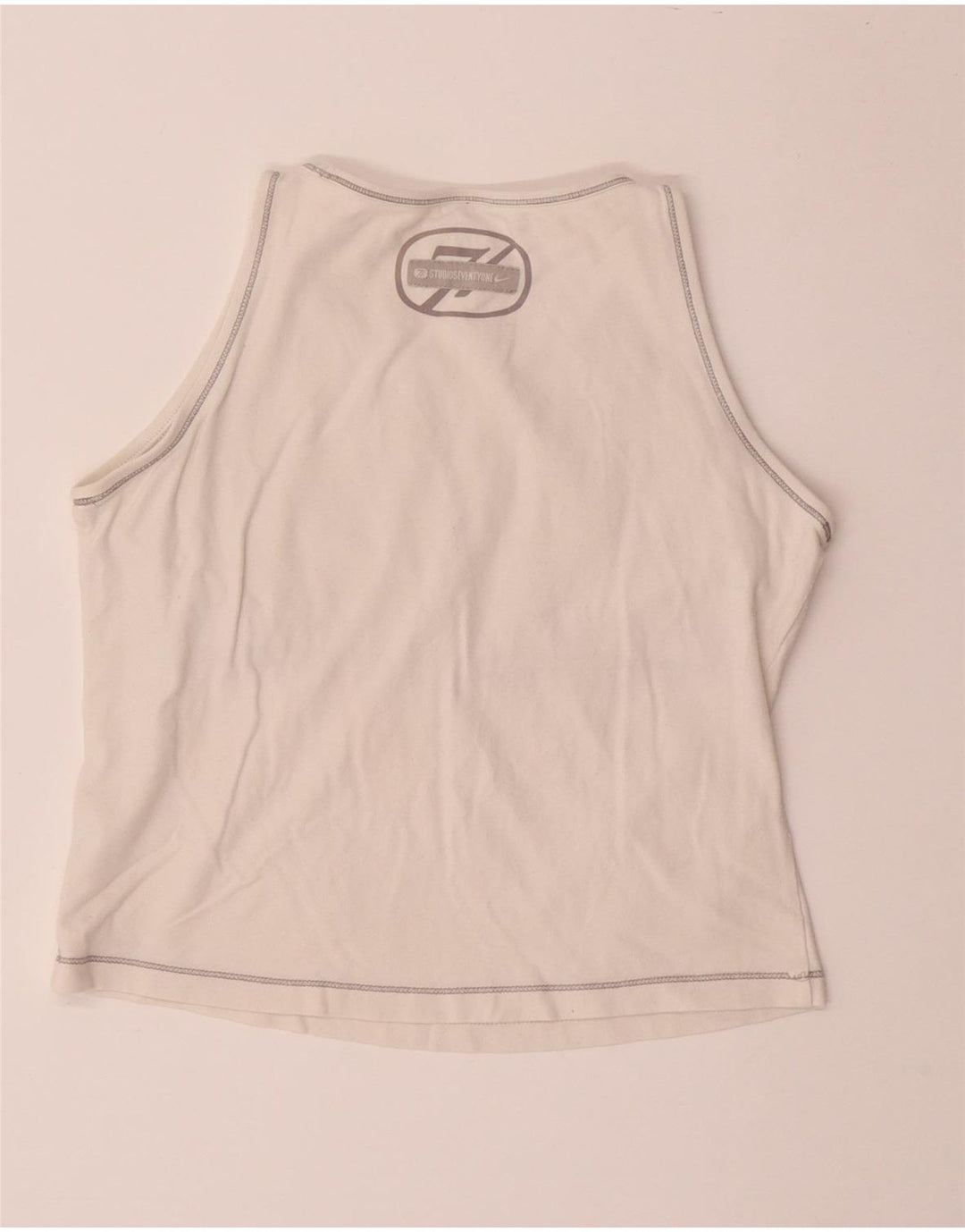 Damska kamizelka NIKE Crop Graphic UK 14/16, duża w kolorze złamanej bieli