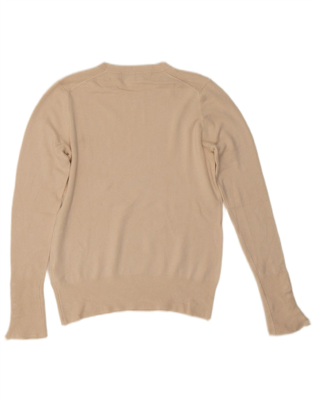 Damski sweter z okrągłym dekoltem Zara UK 12 Średni beżowy wiskoza
