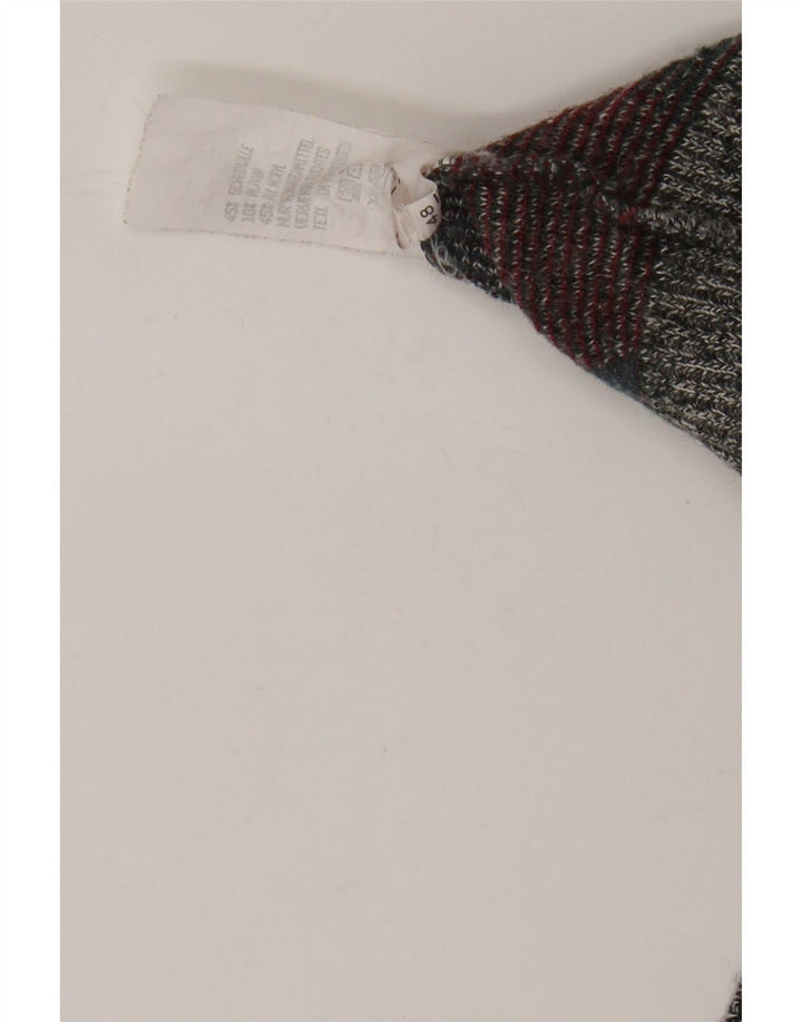 Męski sweter z okrągłym dekoltem w stylu VINTAGE IT 48, średni, wielokolorowy