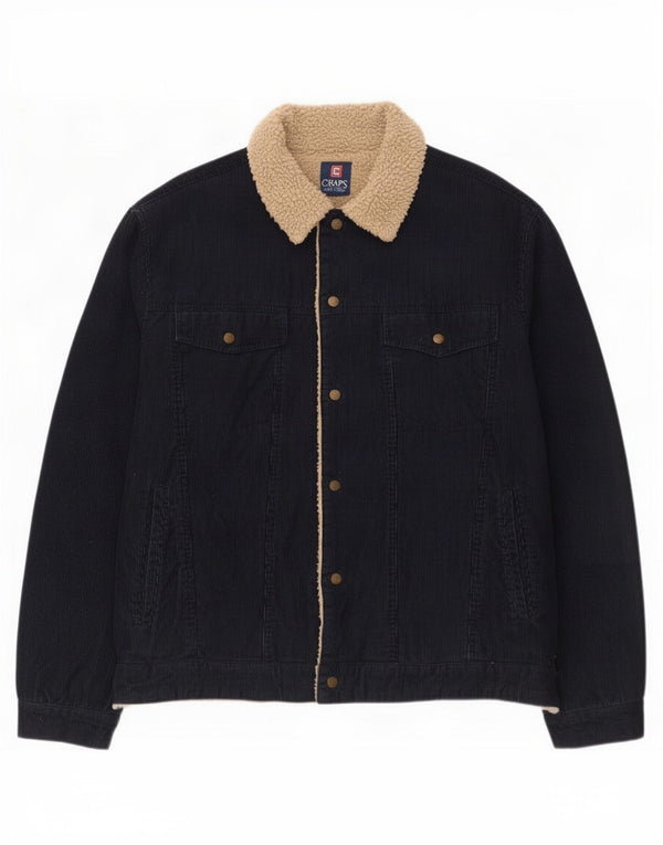 Męska kurtka sztruksowa Chaps Tall Sherpa UK 42 XL, granatowa, bawełniana