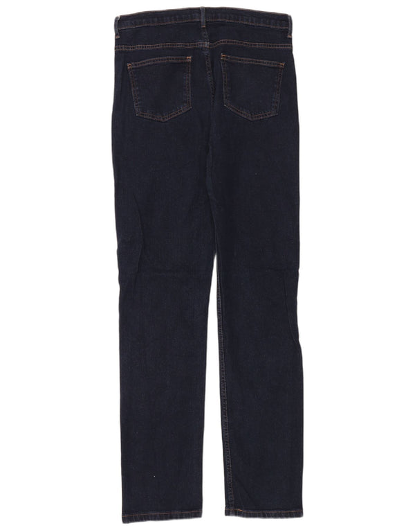 Marks & Spencer Damskie proste dżinsy UK 14 duże W32 L32 Granatowa bawełna