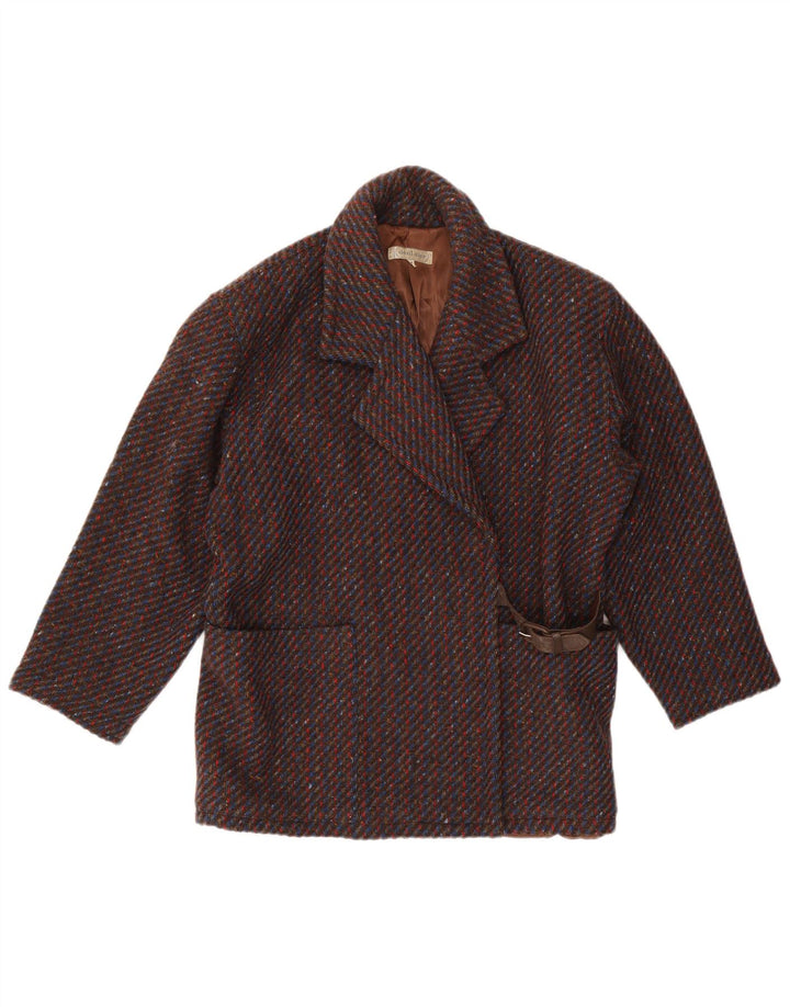 Płaszcz damski w stylu vintage IT 44 Średni wielobarwny nakrapiany